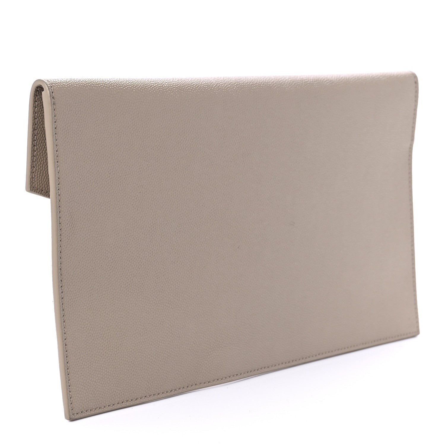Saint Laurent Grain De Poudre Uptown Pouch Dark Beige 2 of 8
