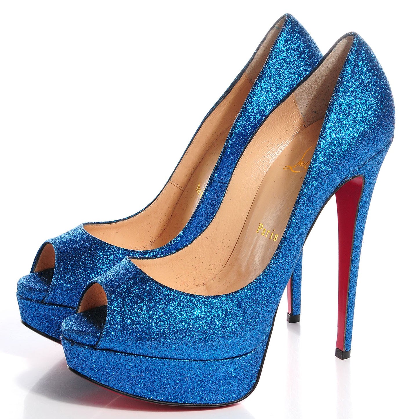 Mini Glitter Lady Peep 150 Pumps Blue Saphir 37.5