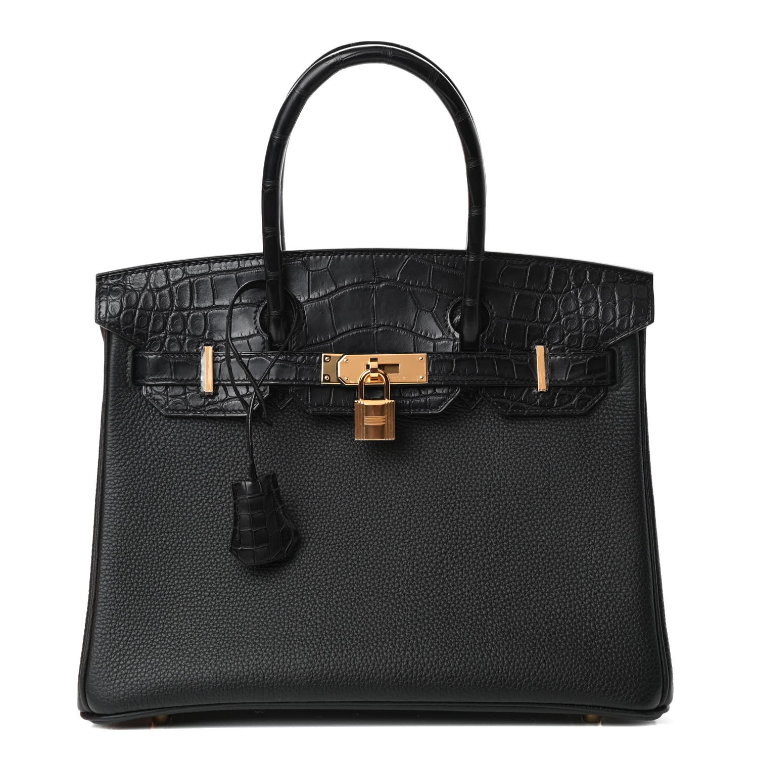 Hermes Togo Matte Alligator Birkin Touch 30 Black 1 of 10