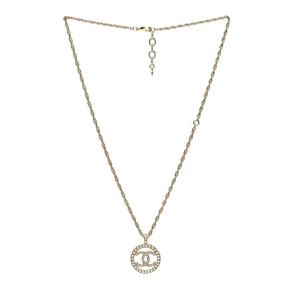 Chanel Pearl CC Round Pendant Necklace Gold 2 of 4