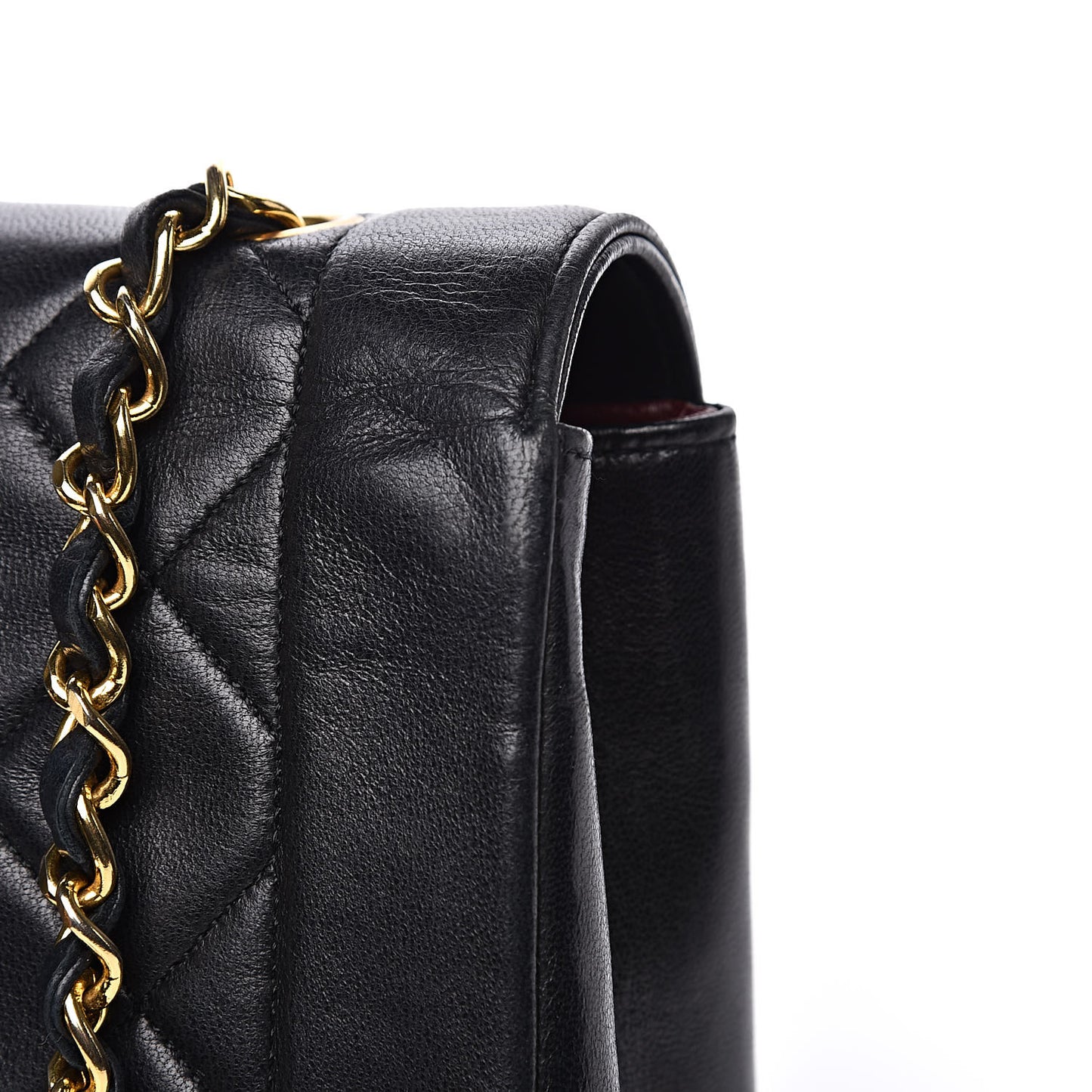 Lambskin Quilted Medium Single Flap Black
