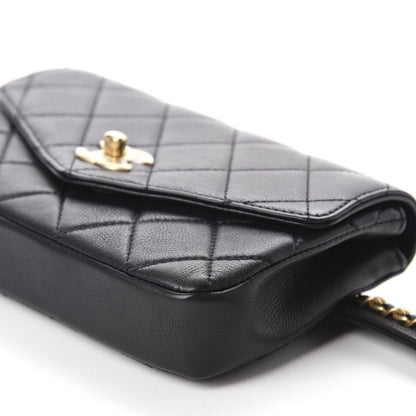 Chanel Calfskin Quilted Flap Waist Bag Black 7 of 11