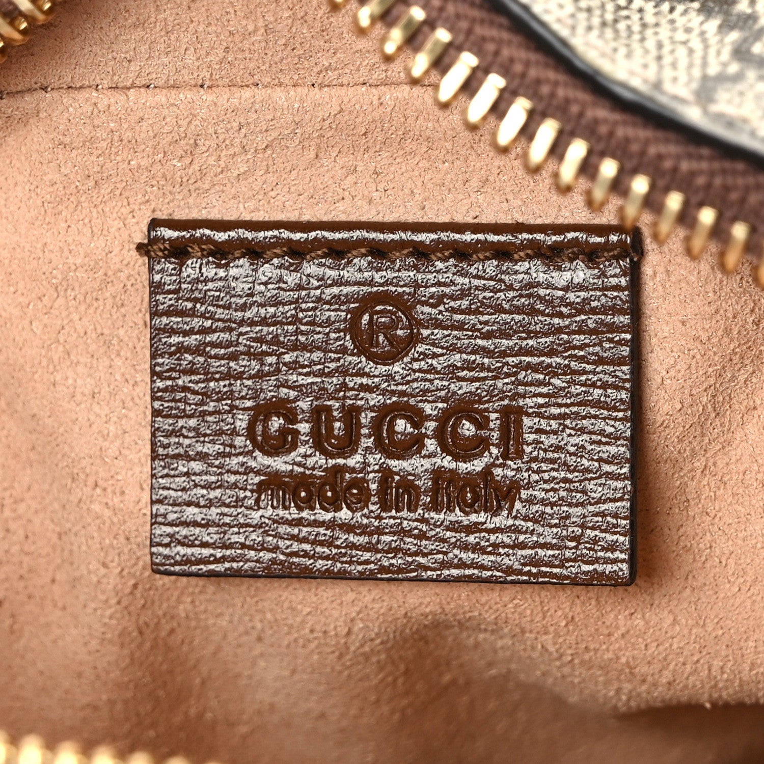 Gucci GG Supreme Monogram Azalea Calfskin Mini Retro Interlocking G Shoulder Bag Beige Ebony Brown Sugar 6 of 12