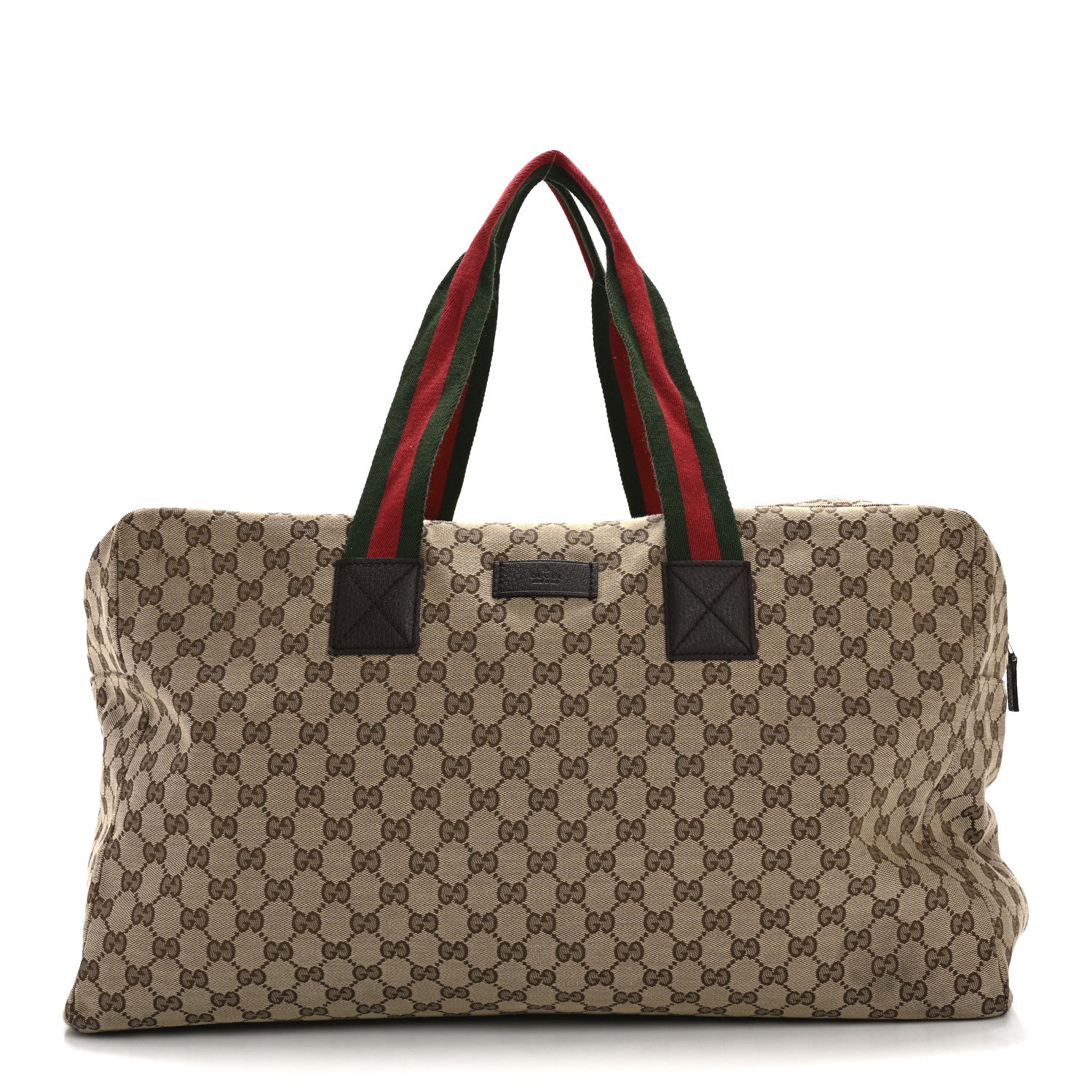 Gucci GG Monogram Web Large Collapsible Carry On Duffle Beige Brown 1 of 13