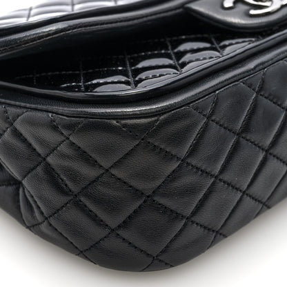 Chanel Patent Quilted Classic Twist Flap Bag Black 9 of 10
