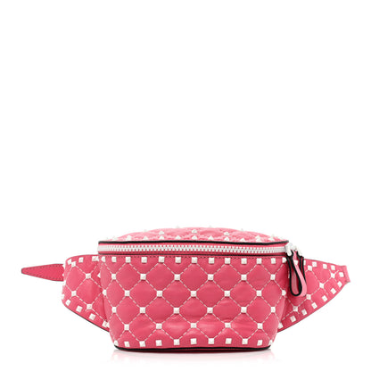 Valentino Garavani Lambskin Free Rockstud Spike Belt Bag Shadow Pink 1 of 12