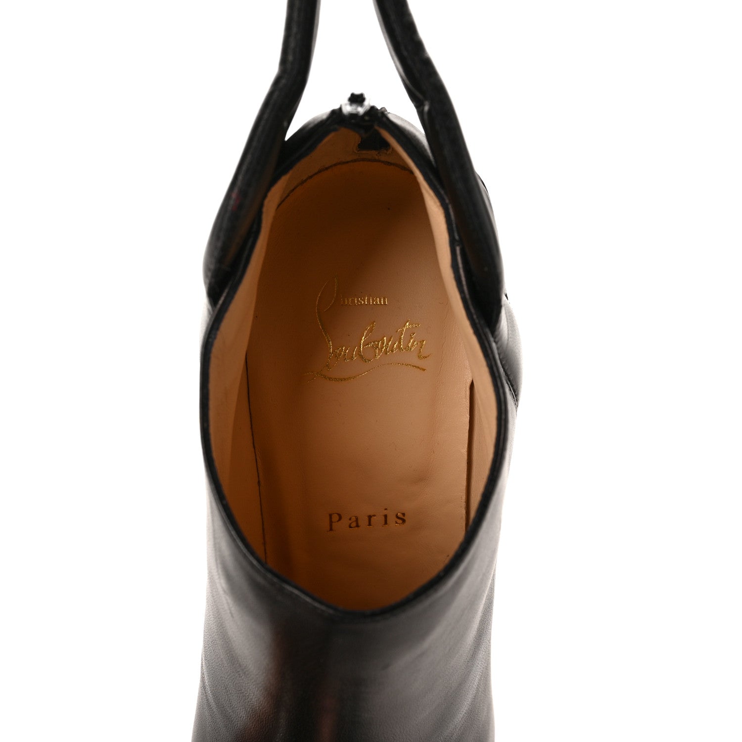 Christian Louboutin Shiny Nappa Mercura 100 Booties 37.5 Black 7 of 8