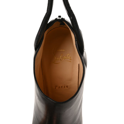 Christian Louboutin Shiny Nappa Mercura 100 Booties 37.5 Black 7 of 8