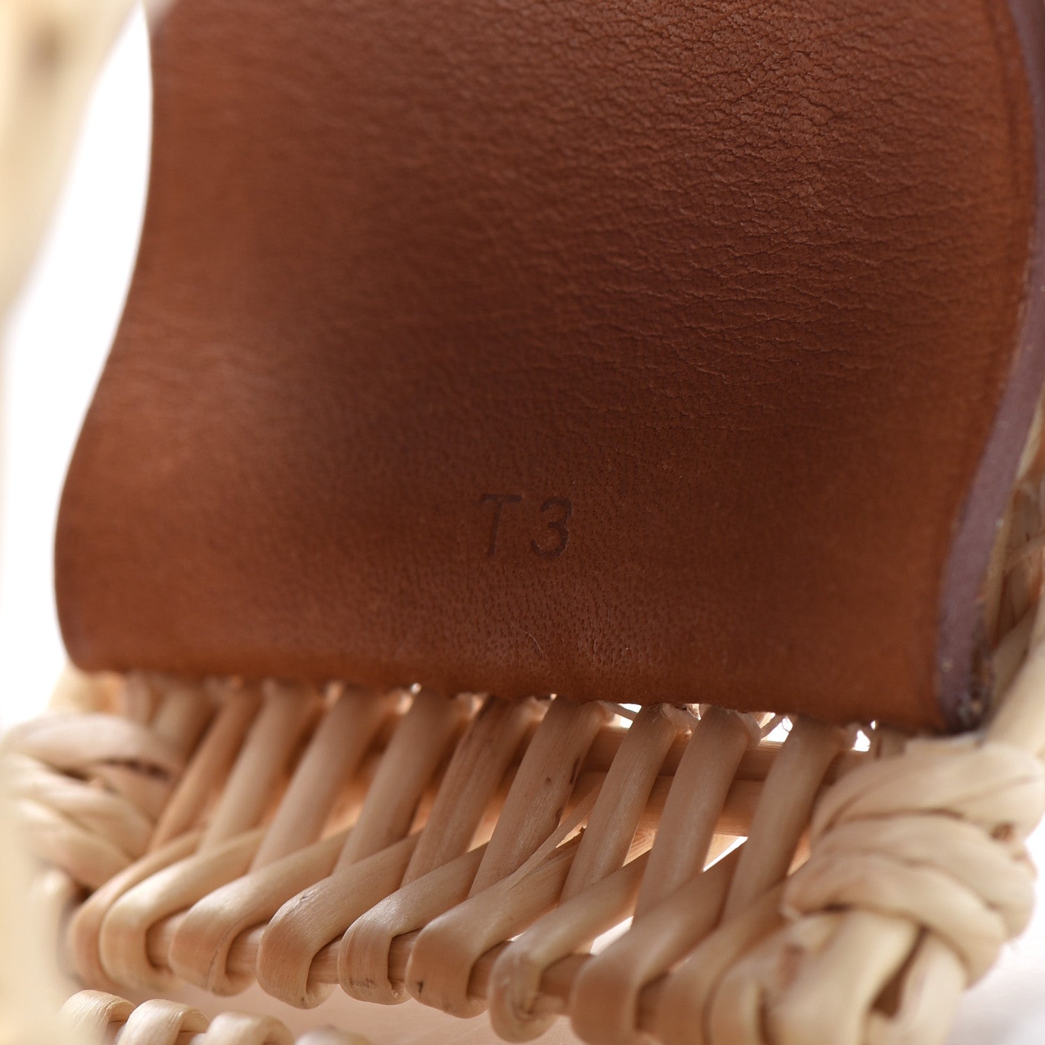 Hermes Wicker Barenia Medor Picnic Cuff Bracelet T3 Fauve 6 of 6