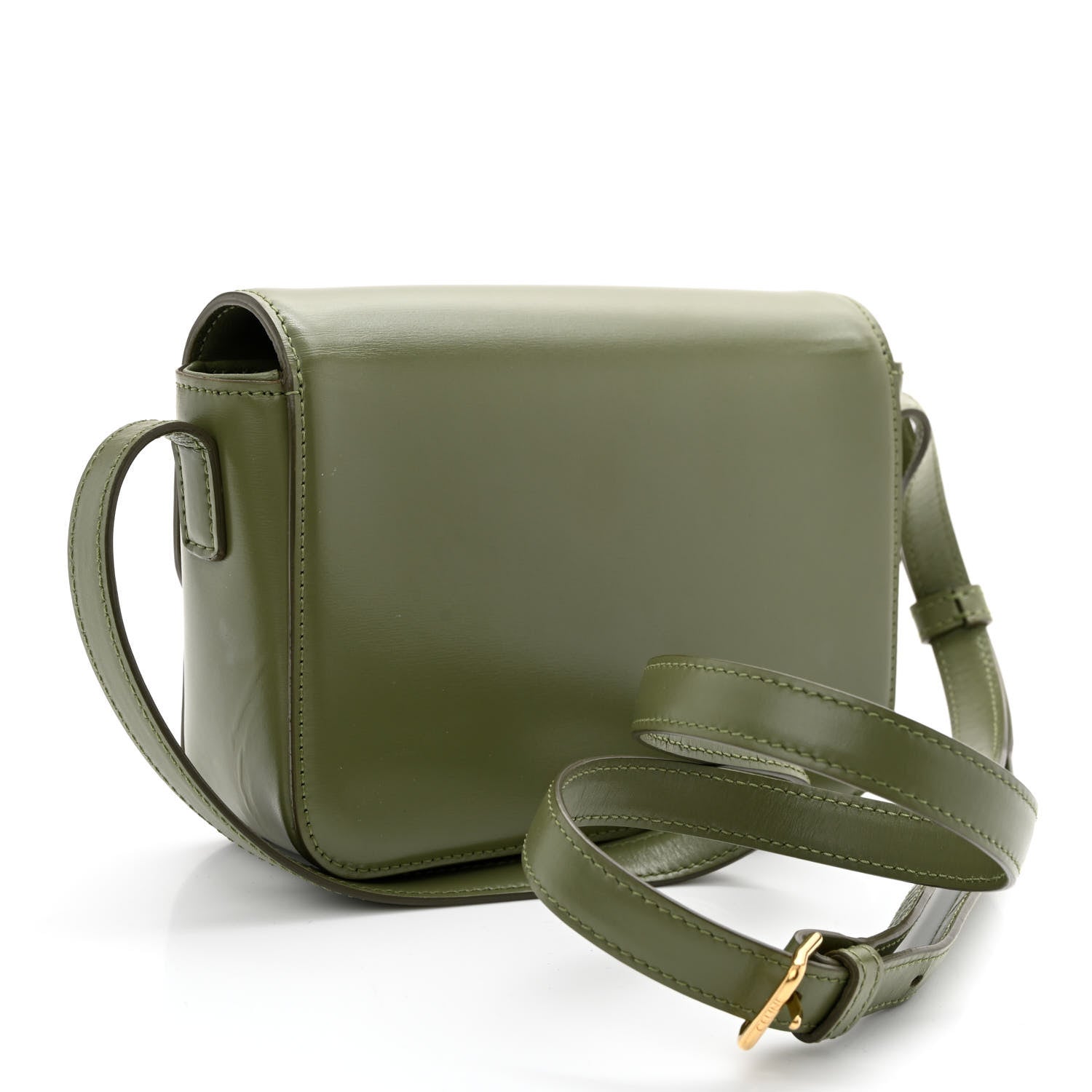 Celine Shiny Calfskin Nano Triomphe Soft Khaki 3 of 12