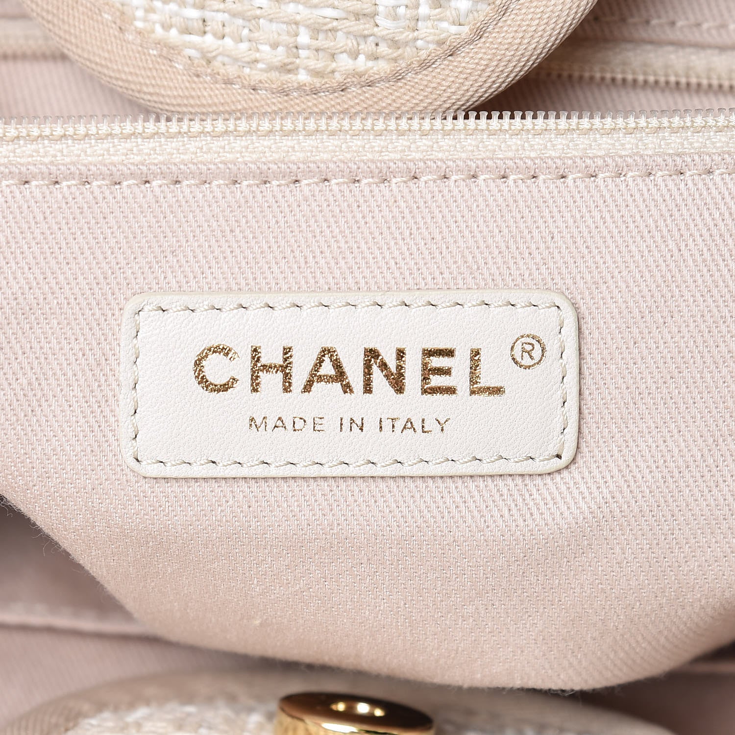Chanel Canvas Large Deauville Tote Light Beige 6 of 9