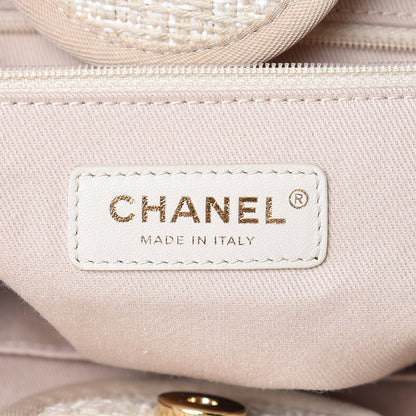Chanel Canvas Large Deauville Tote Light Beige 6 of 9