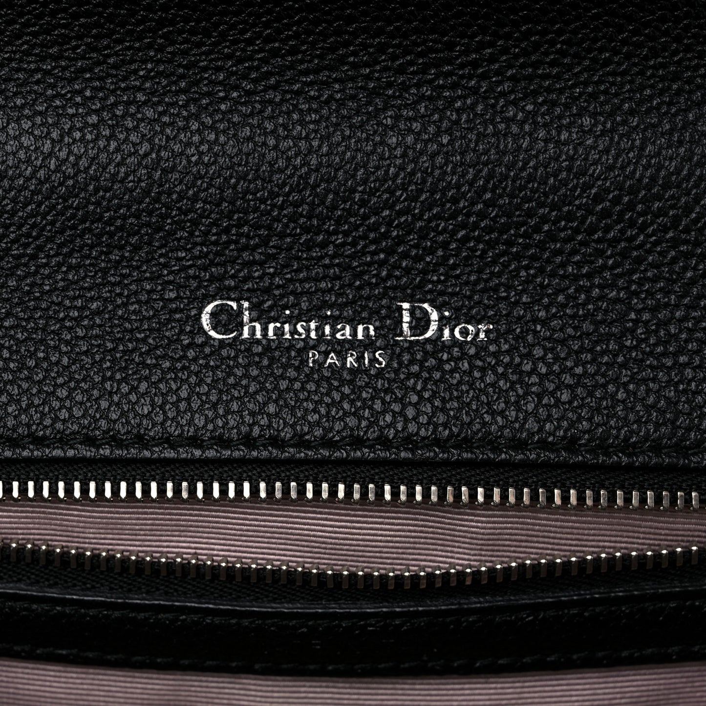 Grained Calfskin Small Diorama Flap Bag Black