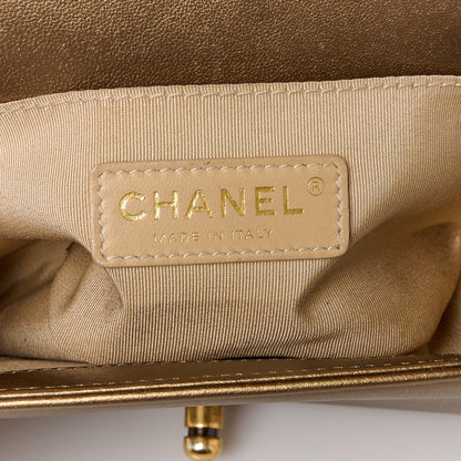 Chanel Metallic Calfskin Quilted Small Boy Flap Gold 6 of 10
