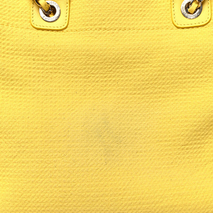 Chanel Mixed Fibers Small Deauville Tote Yellow 15 of 17