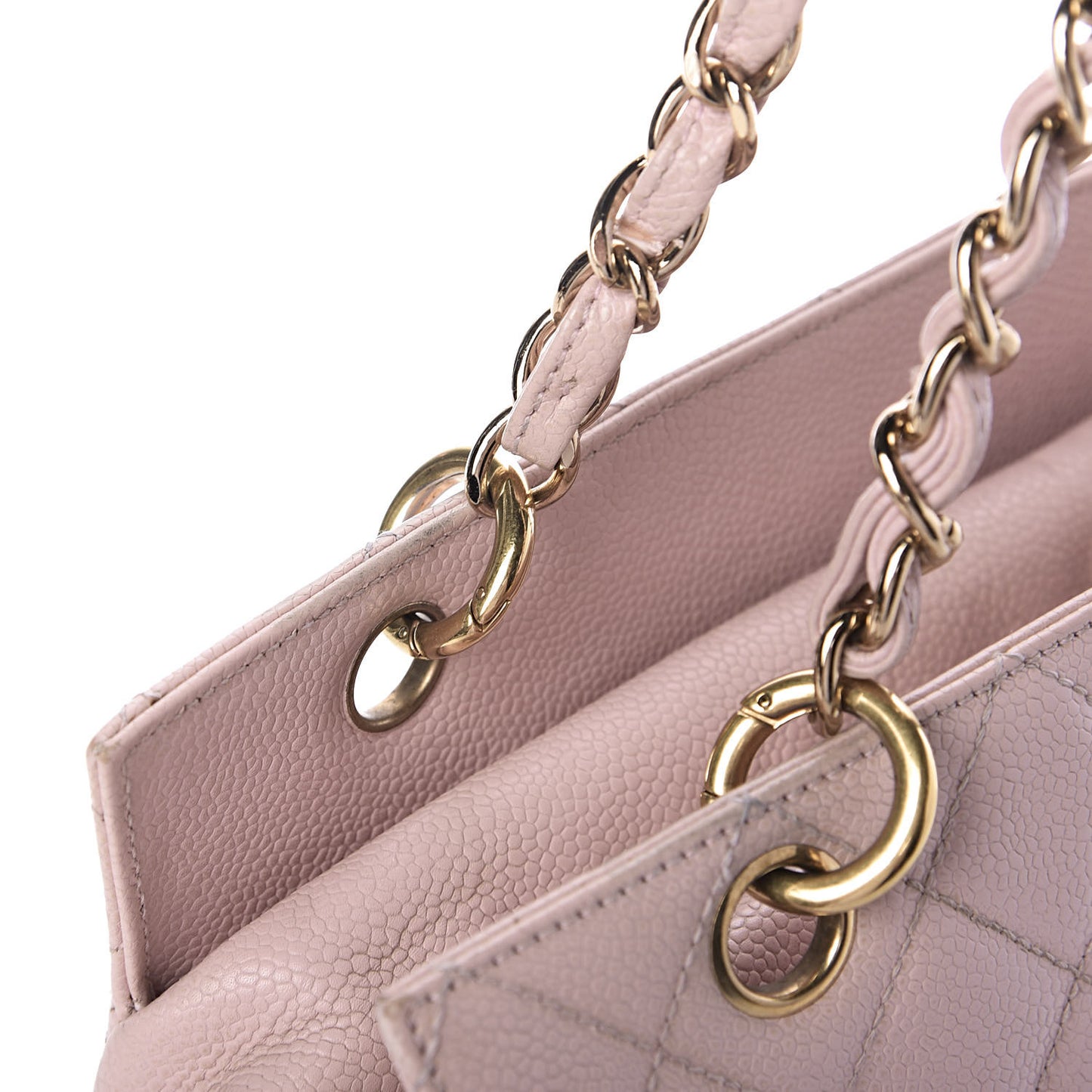 Caviar Quilted Petit Timeless Shopping Tote PTT Pink