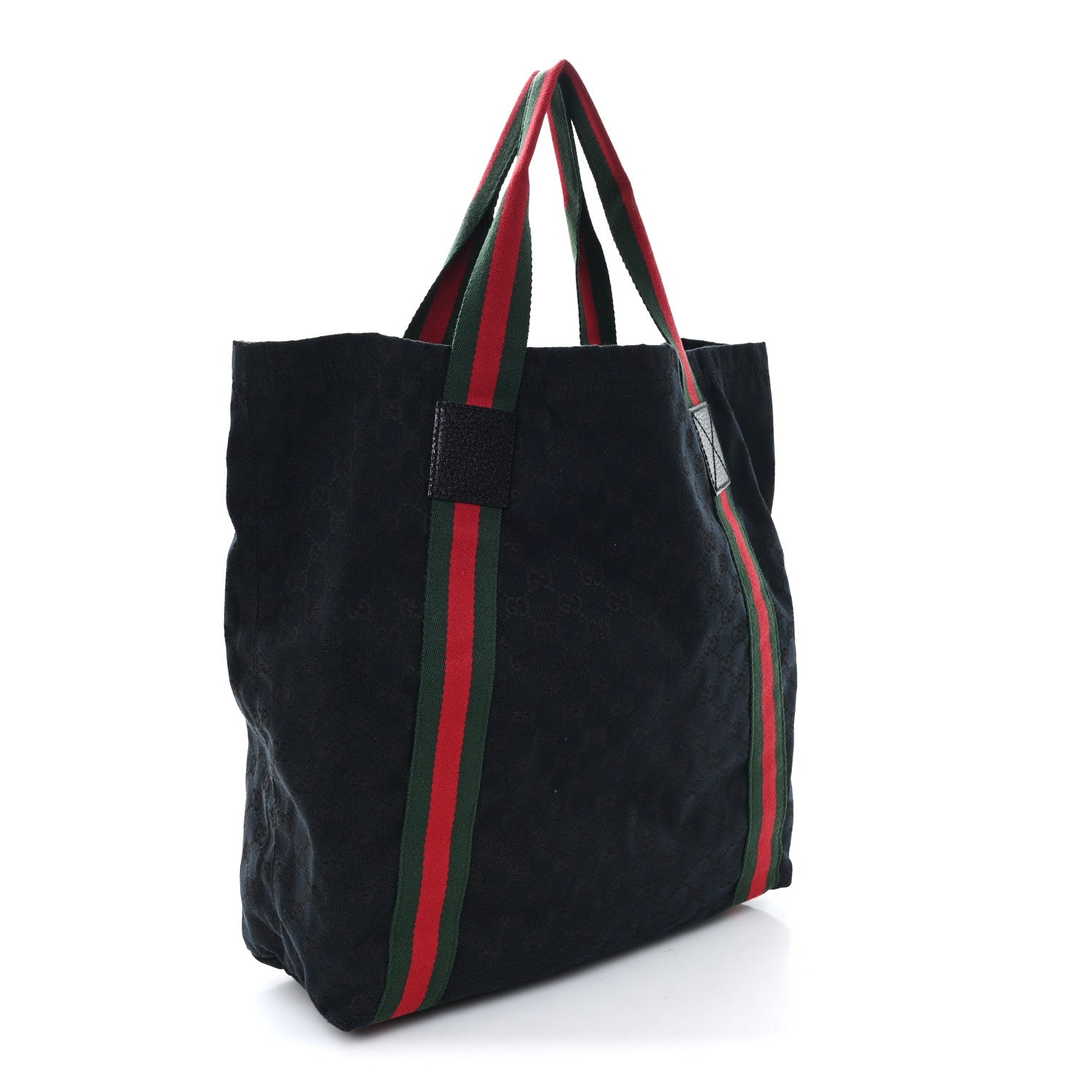 Gucci GG Monogram Medium Web Handle Vertical Tote Black 3 of 10