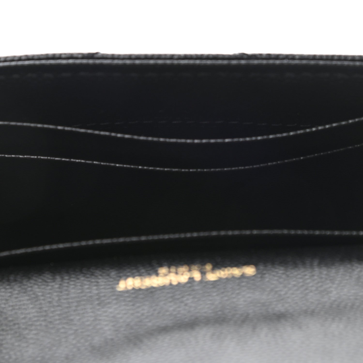 Saint Laurent Grain De Poudre Matelasse Chevron Small Monogram Envelope Wallet Black 7 of 8
