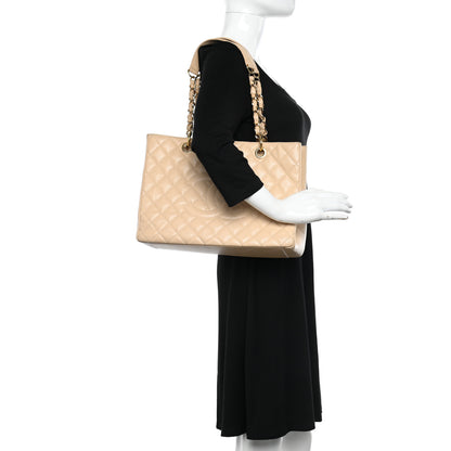 Chanel Caviar Quilted Grand Shopping Tote GST Beige Clair 2 of 10