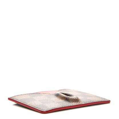 Louis Vuitton Damier Ebene Caissa Card Holder Cherry 4 of 7