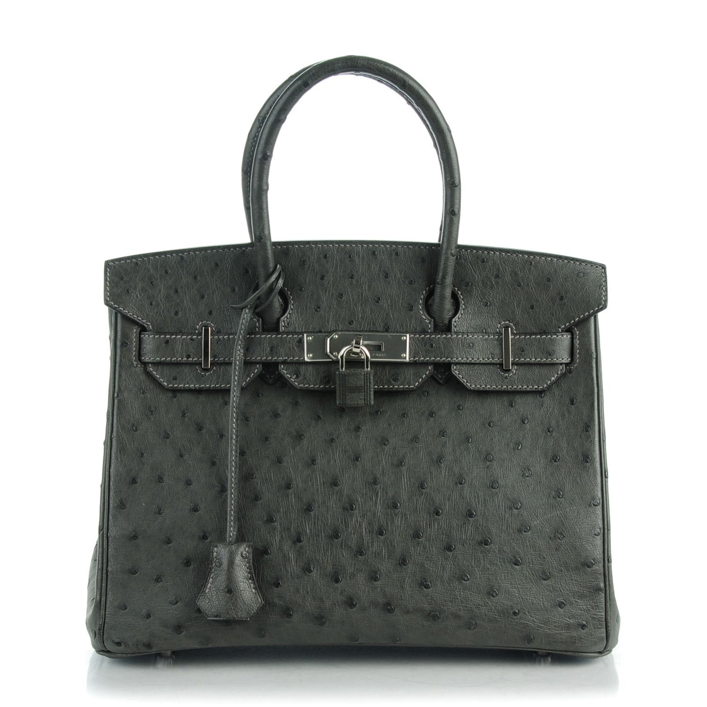 Ostrich Birkin 30 Graphite