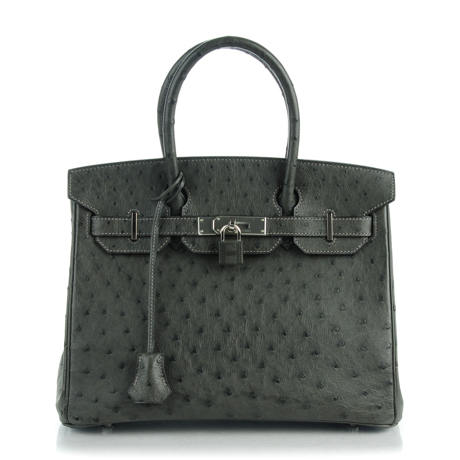 Hermes Ostrich Birkin 30 Graphite 1 of 27