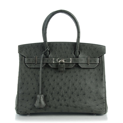Hermes Ostrich Birkin 30 Graphite 1 of 27