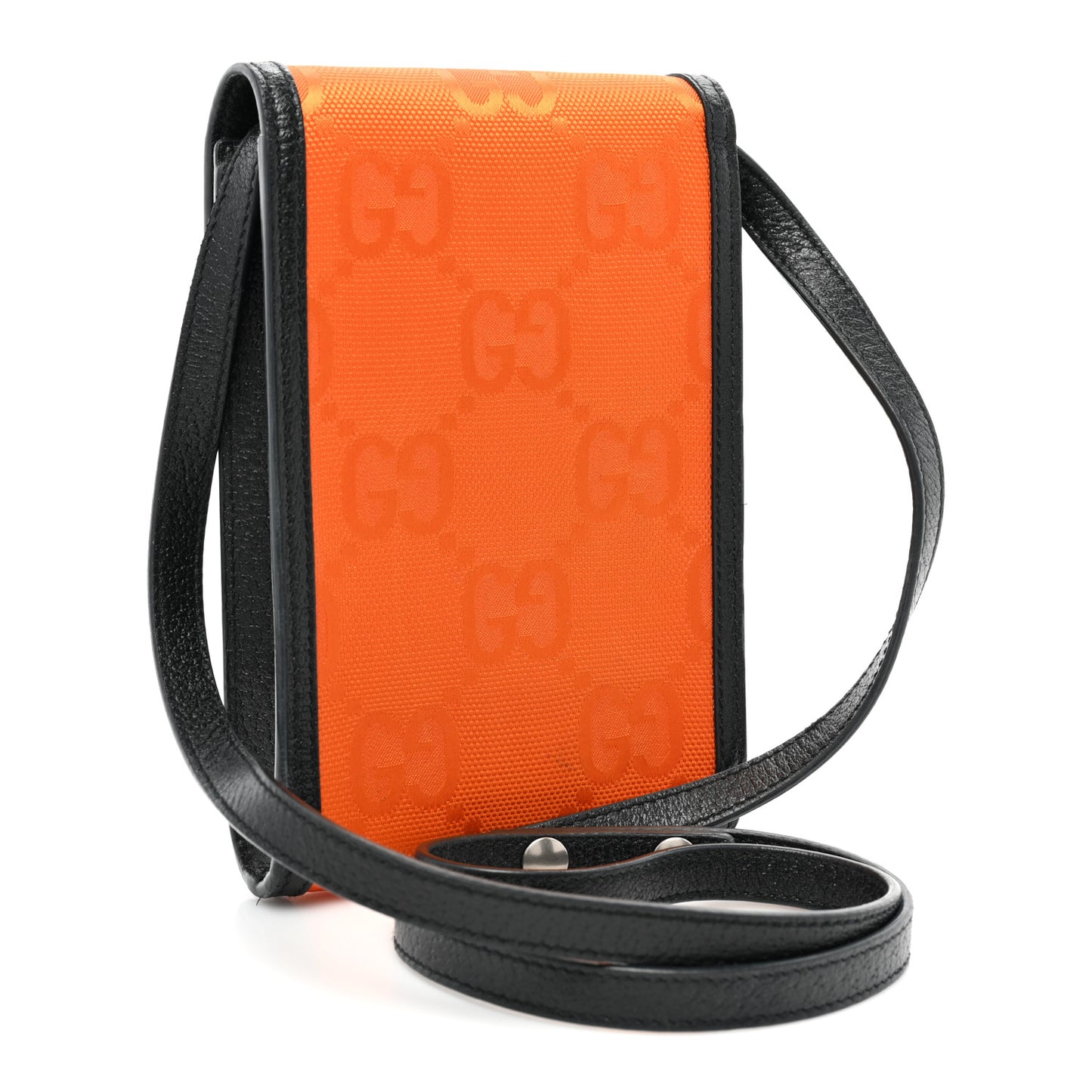 Econyl Nylon Monogram Off The Grid Crossbody Bag Carrot Orange Black