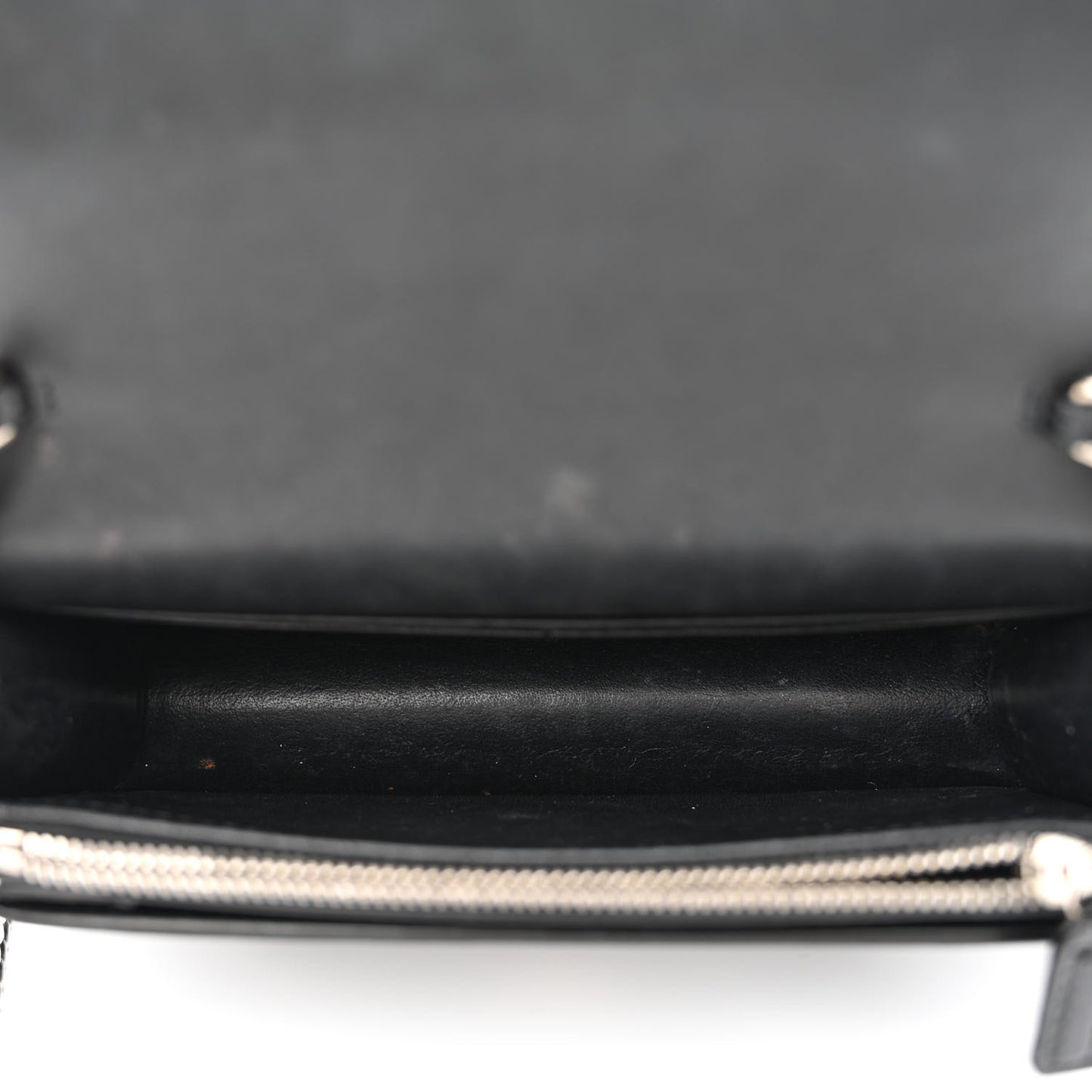 Calfskin Lizard Embossed Monogram Sunset Chain Wallet Black