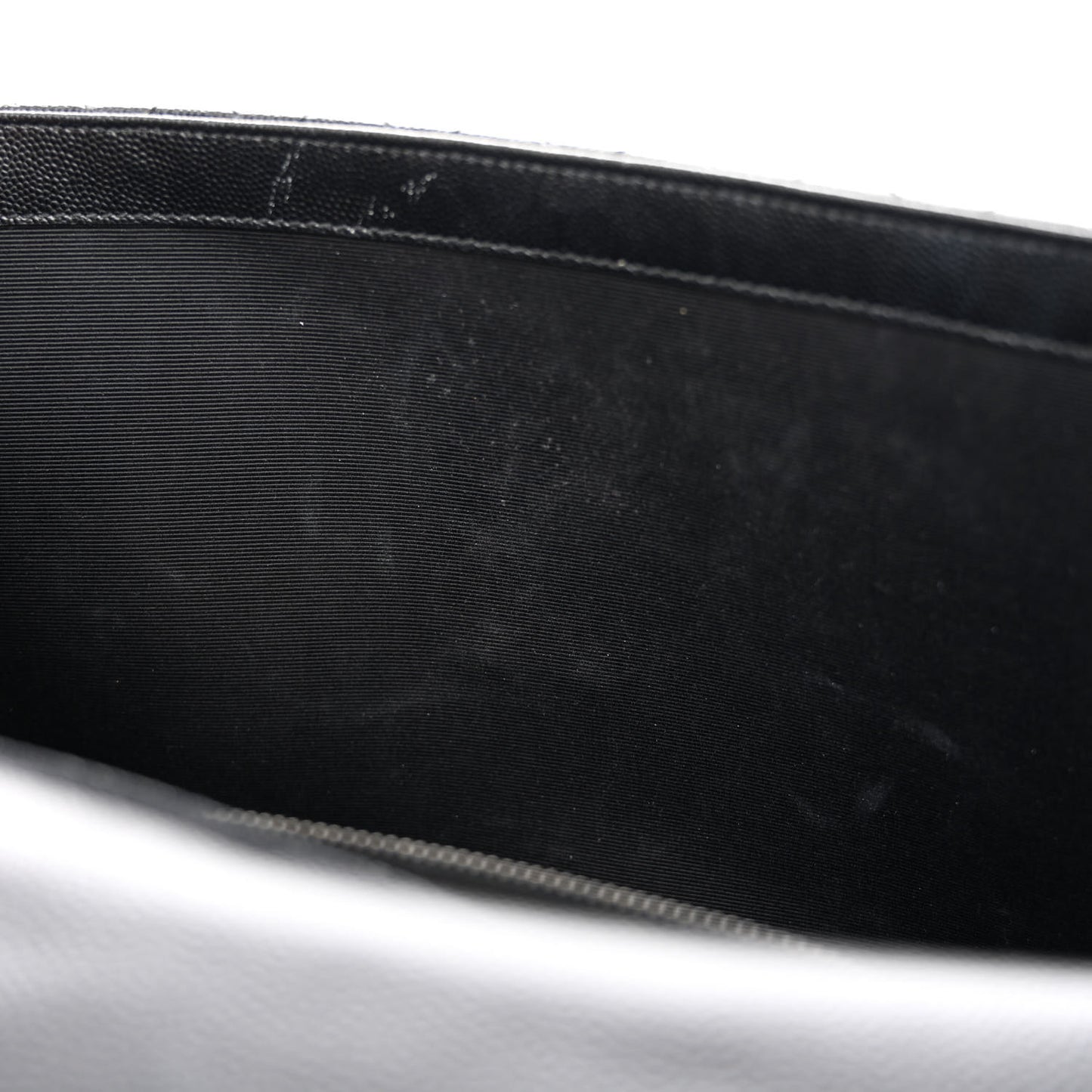 Grain De Poudre Textured Mixed Matelasse Large Triquilt Monogram Monochrome Satchel Black