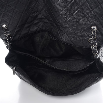 Chanel Calfskin Quilted XXL Travel Flap Bag Black 6 of 8