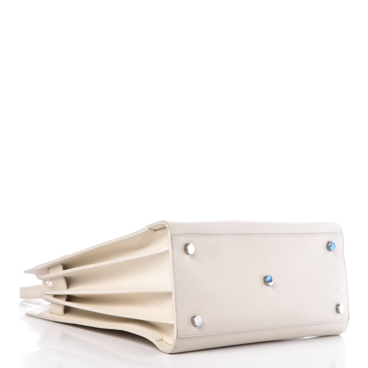 Saint Laurent Grained Calfskin Small Sac De Jour Dove White 5 of 17