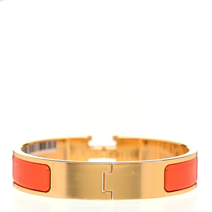 Hermes Enamel Narrow Clic Clac H Bracelet PM Orange 3 of 5