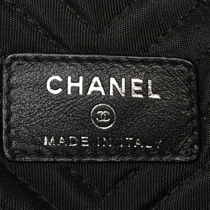 Chanel Calfskin Chevron Quilted Small Envelope Clutch Black 6 of 10
