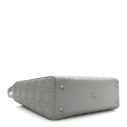 Christian Dior Ultra Matte Calfskin Cannage Large Lady Dior Grey Stone Grey Stone 4 of 10