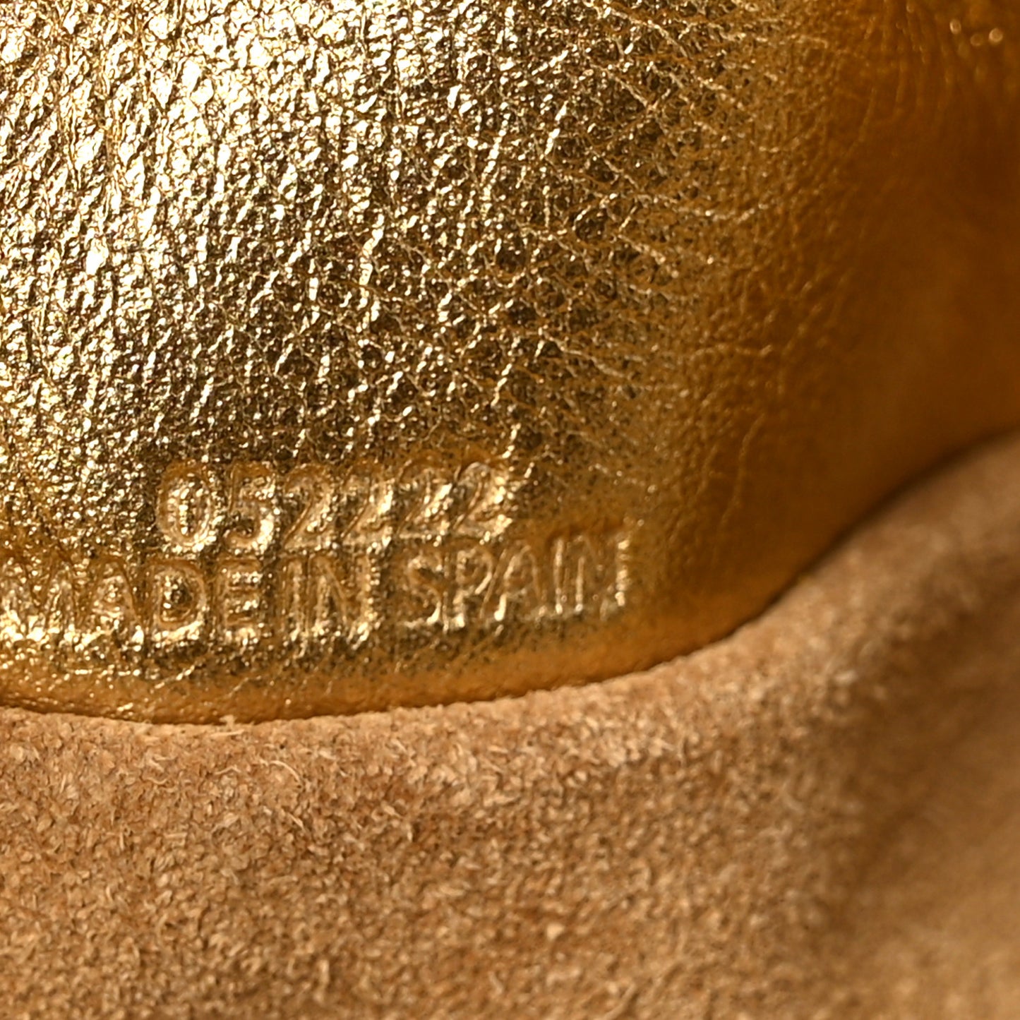 Metallic Lambskin Medium Flamenco Knot Gold