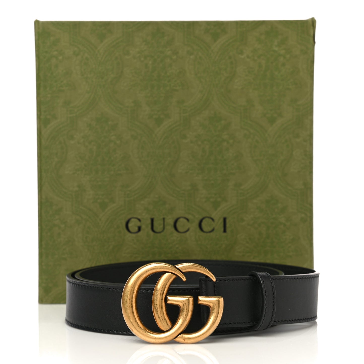 Calfskin Double G 30mm Belt 80 32 Black
