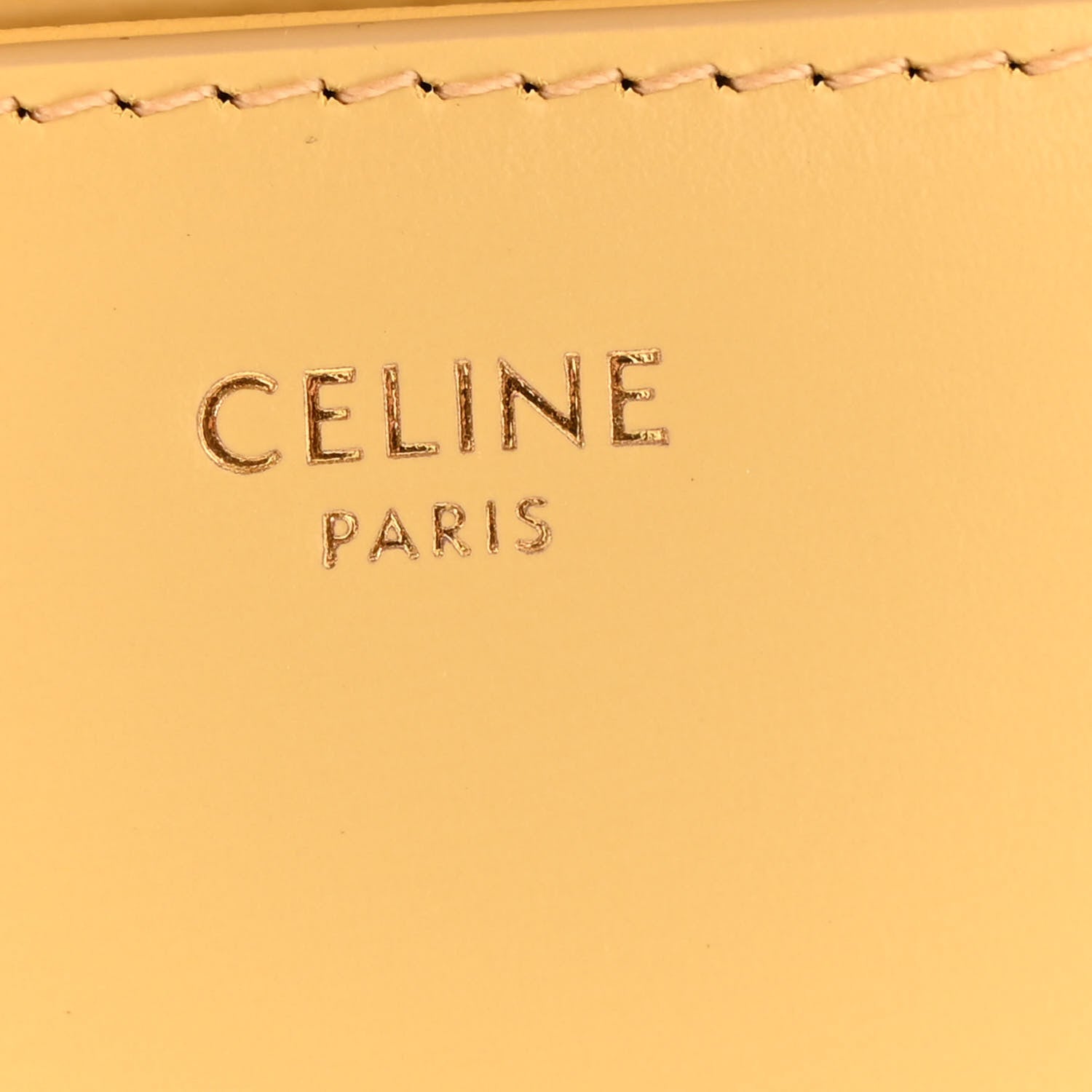 Celine Shiny Calfskin Teen Triomphe Light Yellow 6 of 14