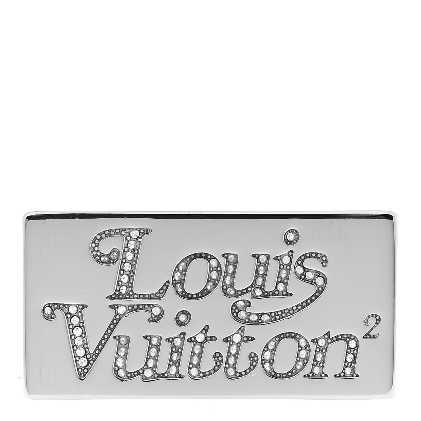 X NIGO Stainless Steel Strass Squared Double Ring M Silver