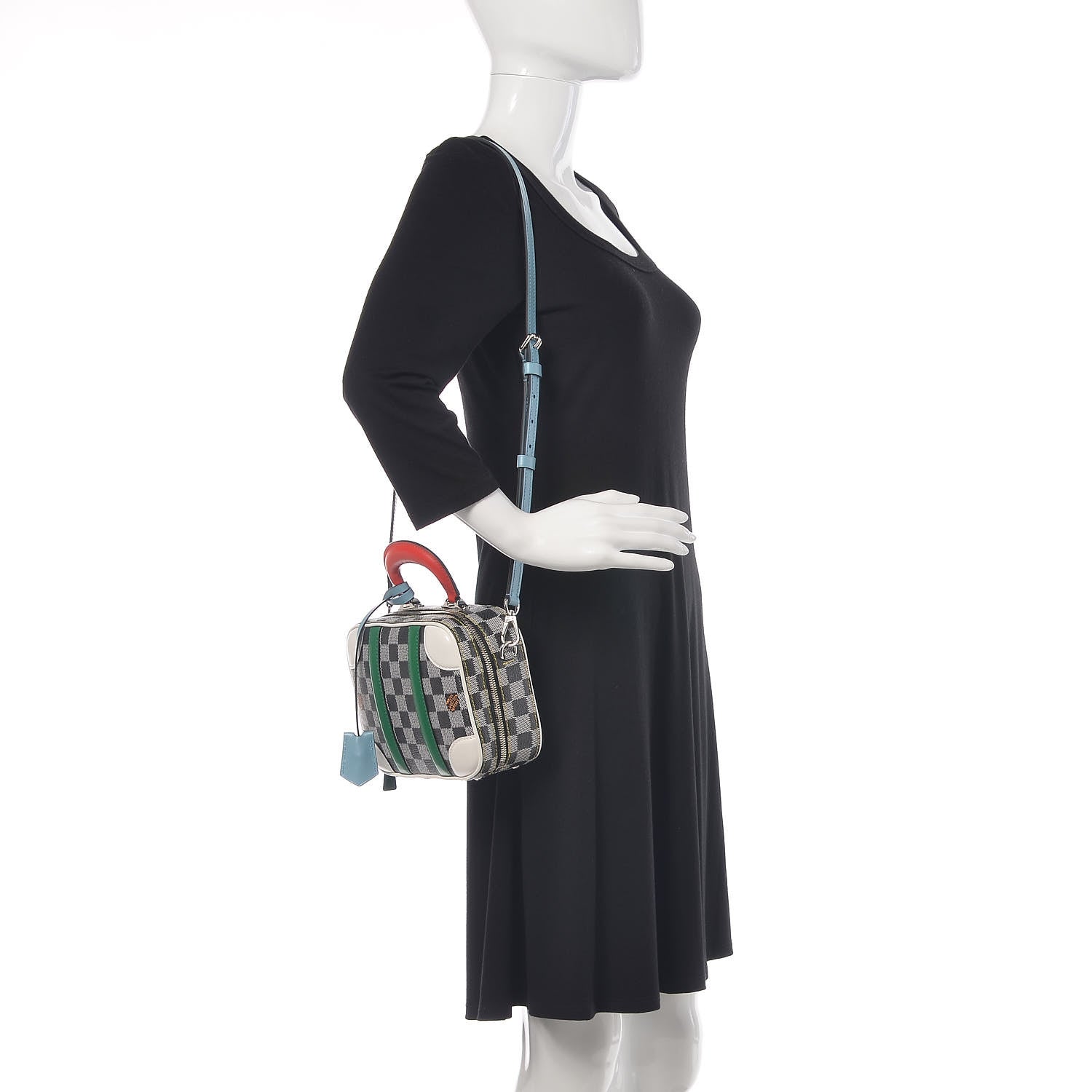 Louis Vuitton Damier Valisette BB Black White 2 of 9