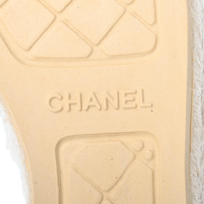Chanel Tweed Patent CC Espadrilles 38 White 6 of 10