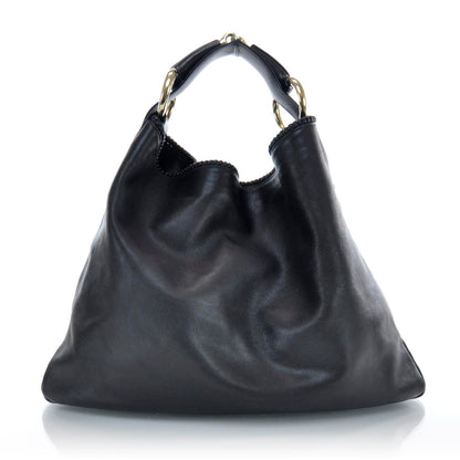 Gucci Leather Large Horsebit Chain Hobo Black 1 of 9