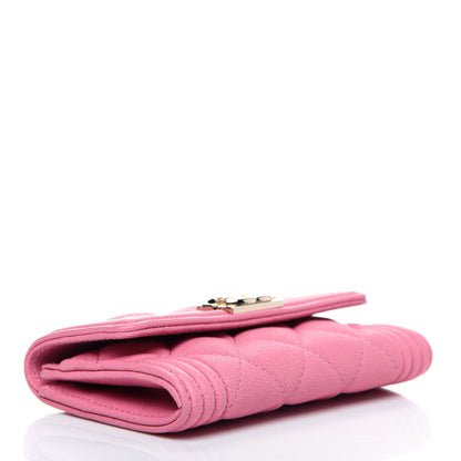 Chanel Caviar Quilted Boy Flap Card Holder Wallet Light Pink 4 of 12