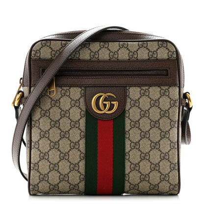 Gucci GG Supreme Monogram Web Small Ophidia Messenger Bag Brown 1 of 10