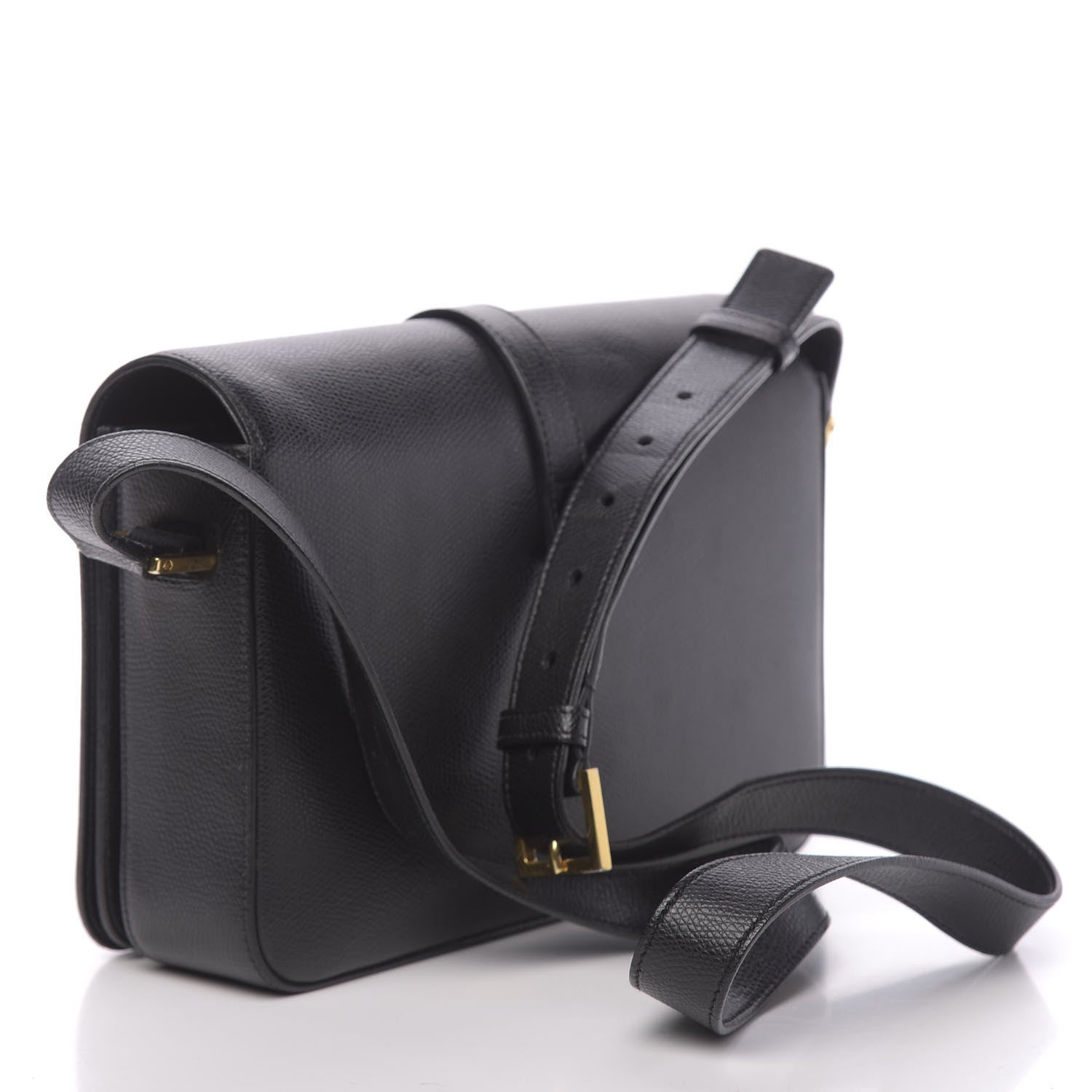 Saint Laurent Textured Calfskin Medium Classic Monogram Universite Bag Black 3 of 16