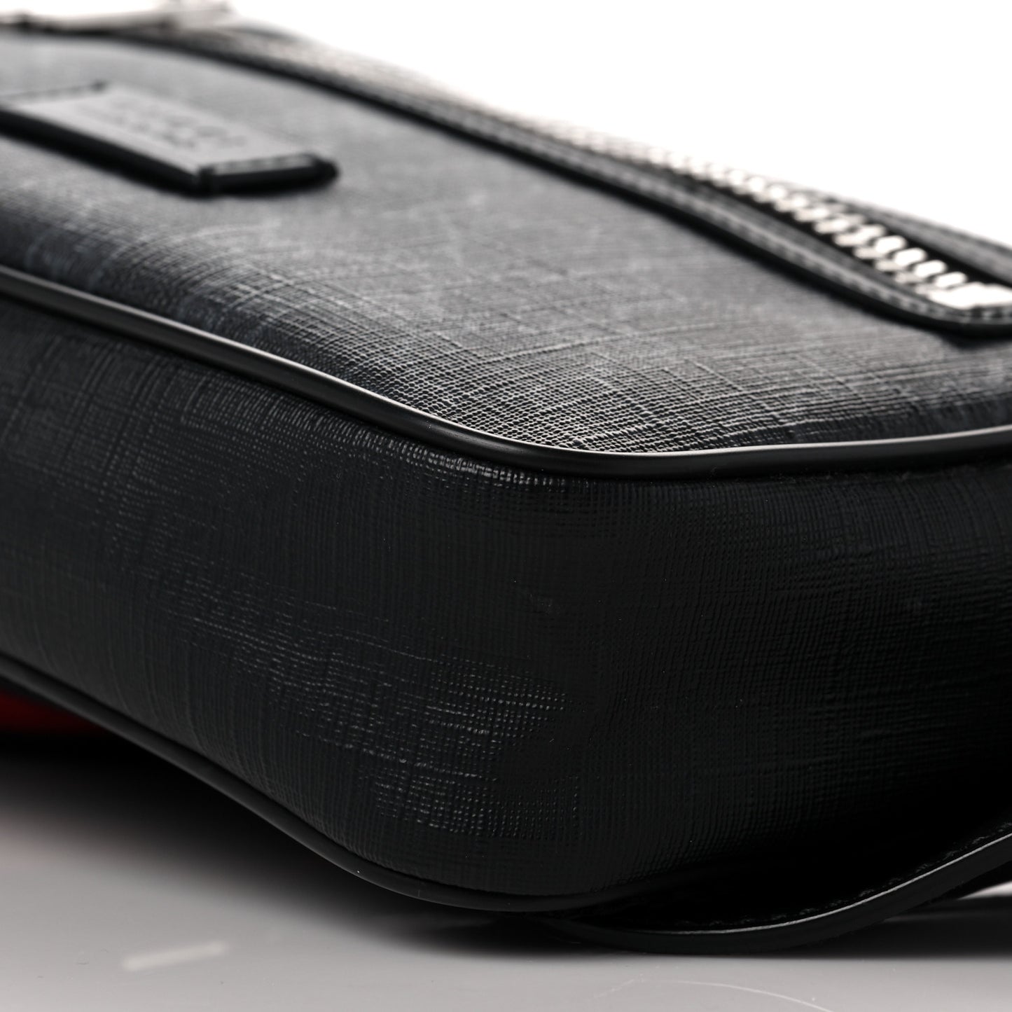 Soft GG Supreme Monogram Web Belt Bag Black Grey