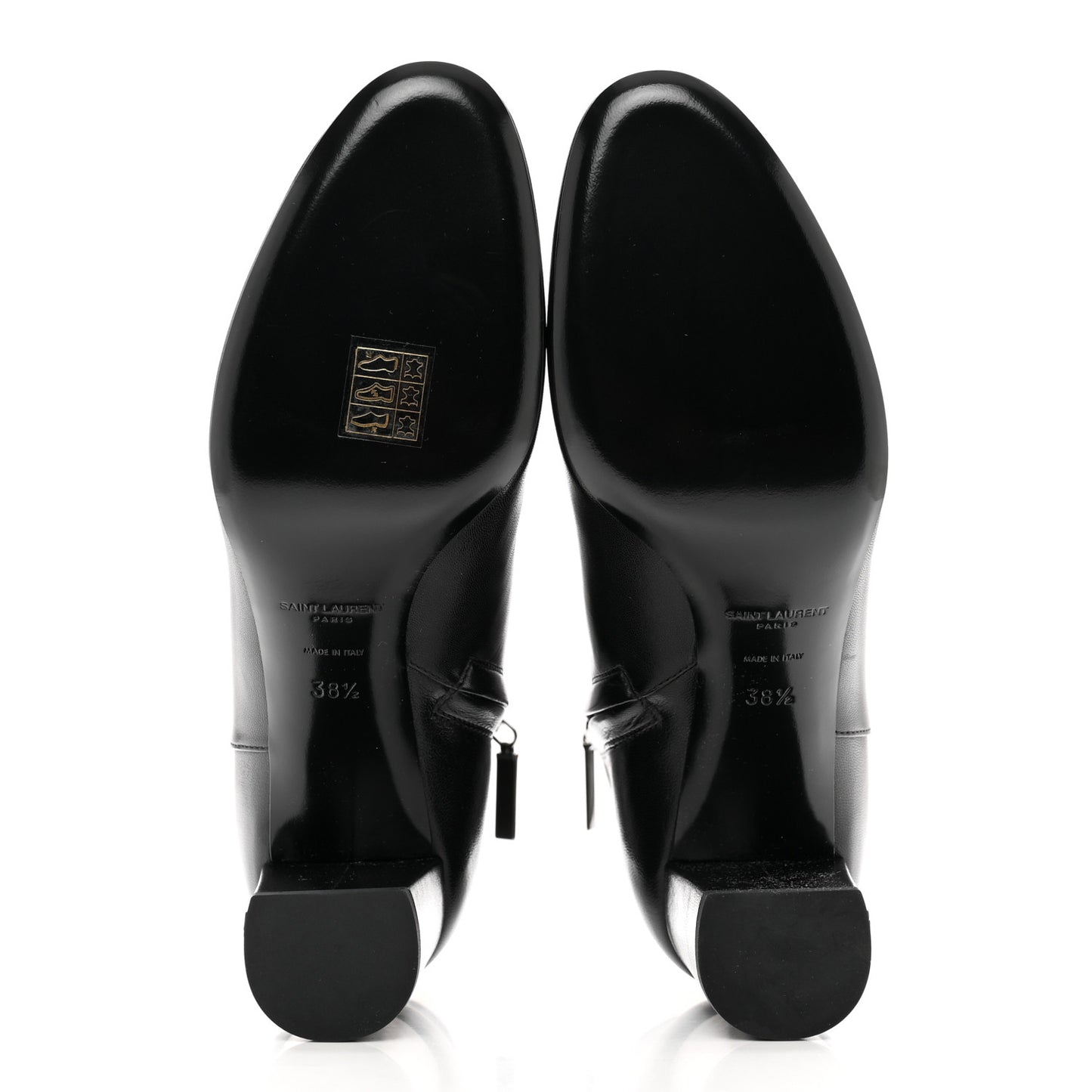 Nappa Vendome Loulou Ankle Zip Boot 38.5 Black