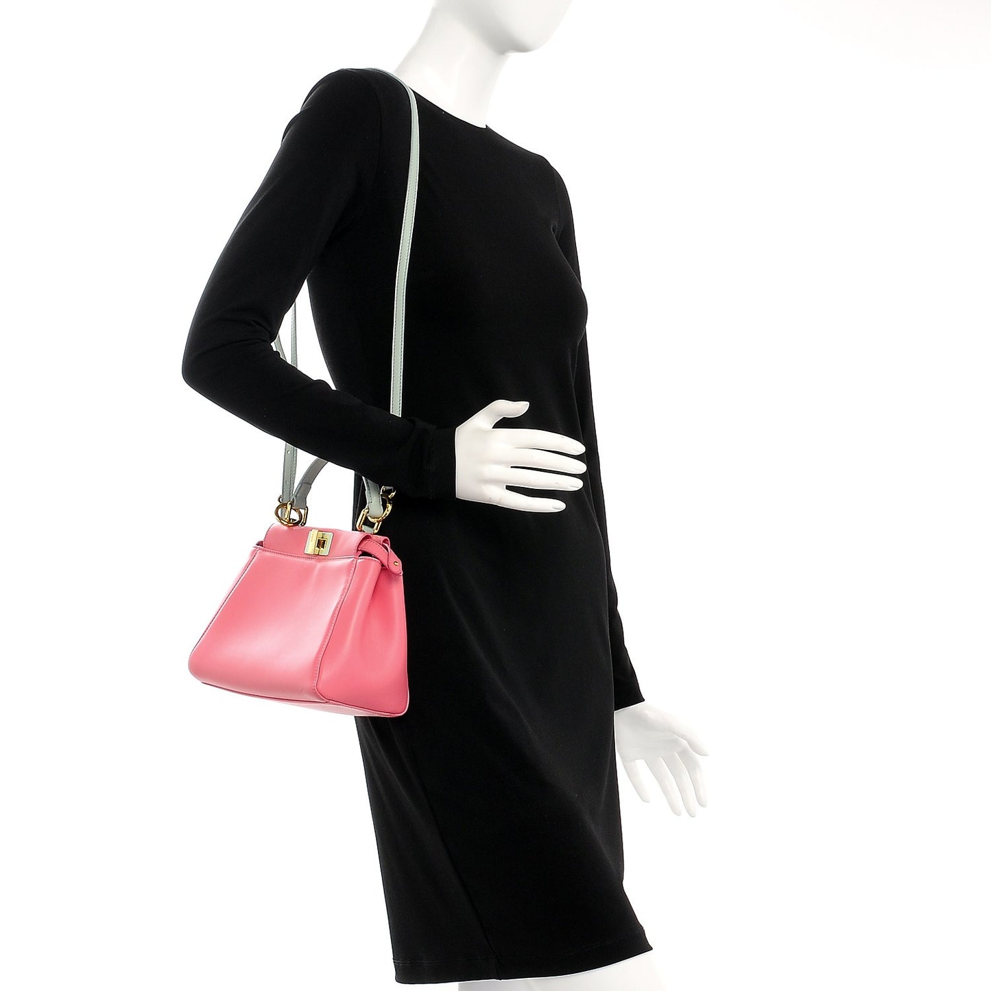 Nappa Colorblock Mini Peekaboo Iconic Satchel Rosa Fluo Oxigen Slate