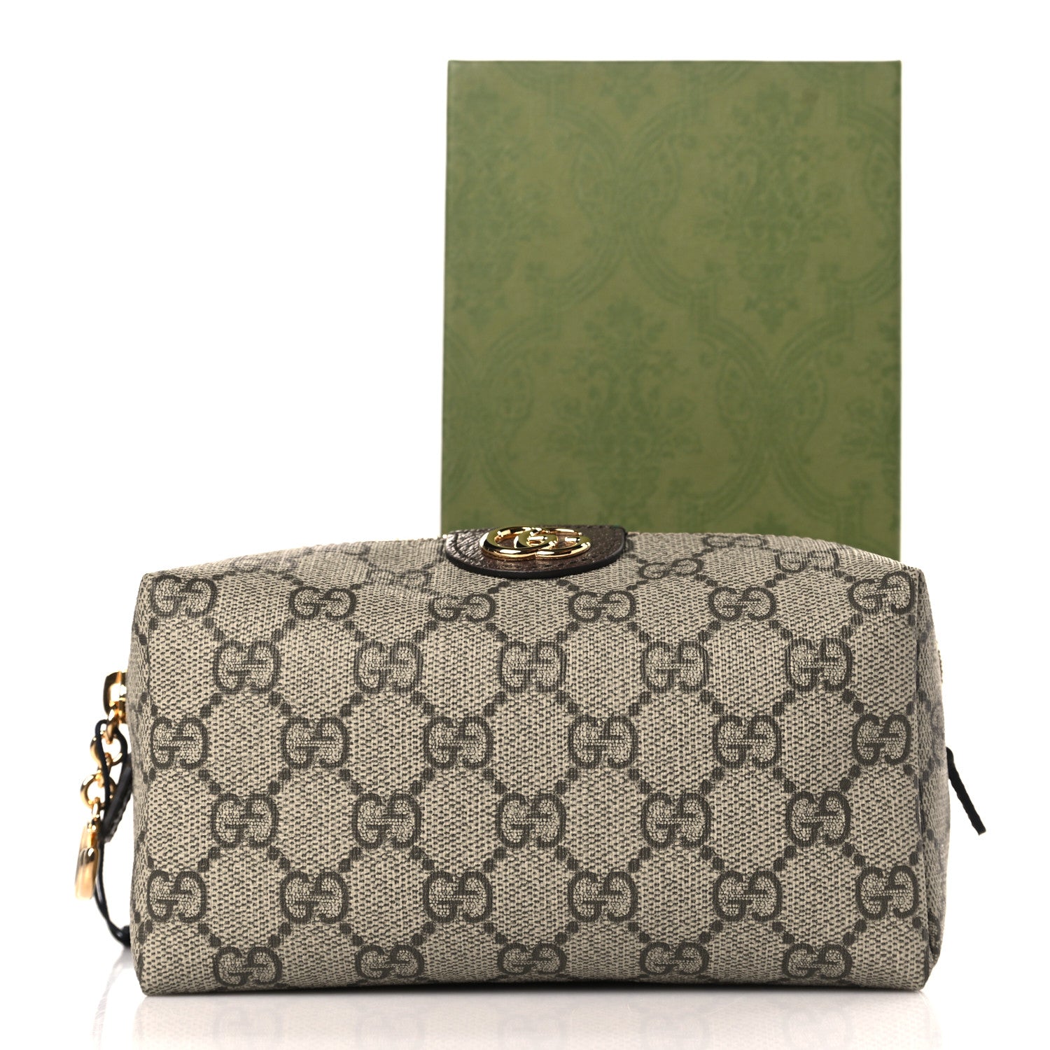 Gucci Soft GG Supreme Monogram Calfskin Medium Ophidia Cosmetic Case Beige Ebony New Acero 10 of 10