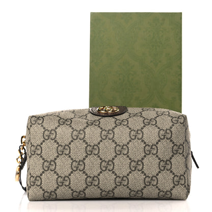 Gucci Soft GG Supreme Monogram Calfskin Medium Ophidia Cosmetic Case Beige Ebony New Acero 10 of 10
